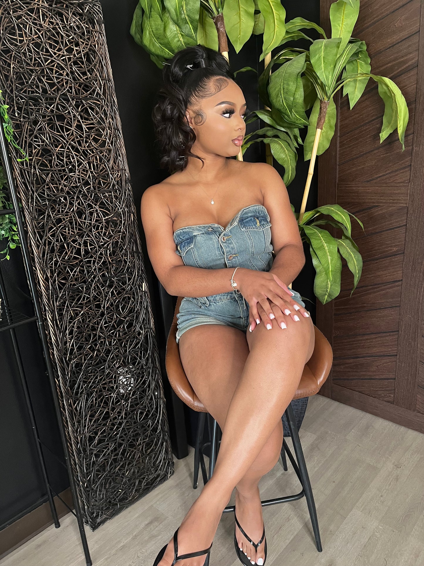 Ms. Parker | Light Denim Romper