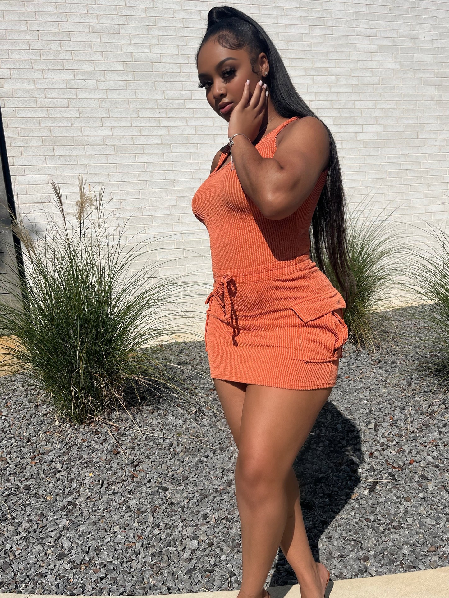 Orange Crush | 2 Piece Skirt Set